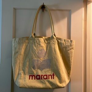 Large Isabel Marant Yenky Cotton Logo Tote Bag